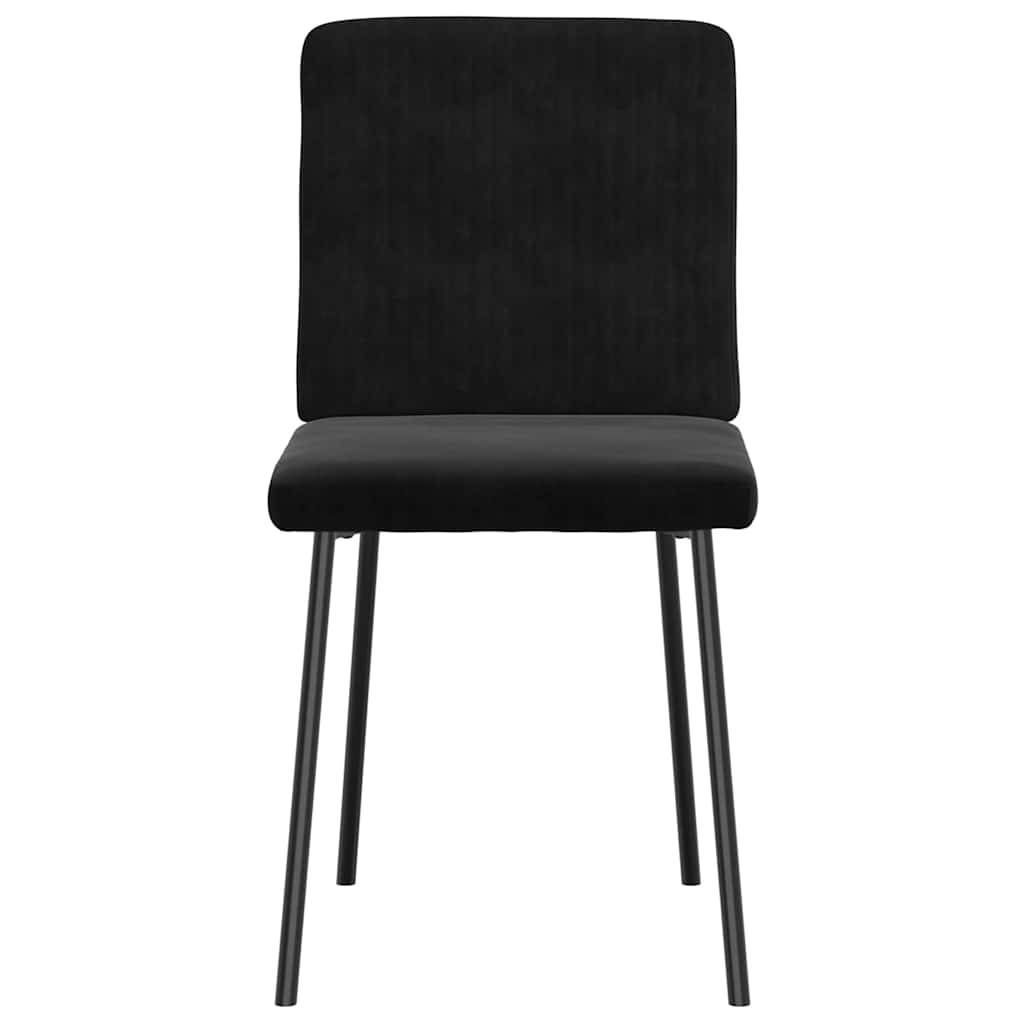 vidaXL Esszimmerstühle 6 Stk. Schwarz Samt
