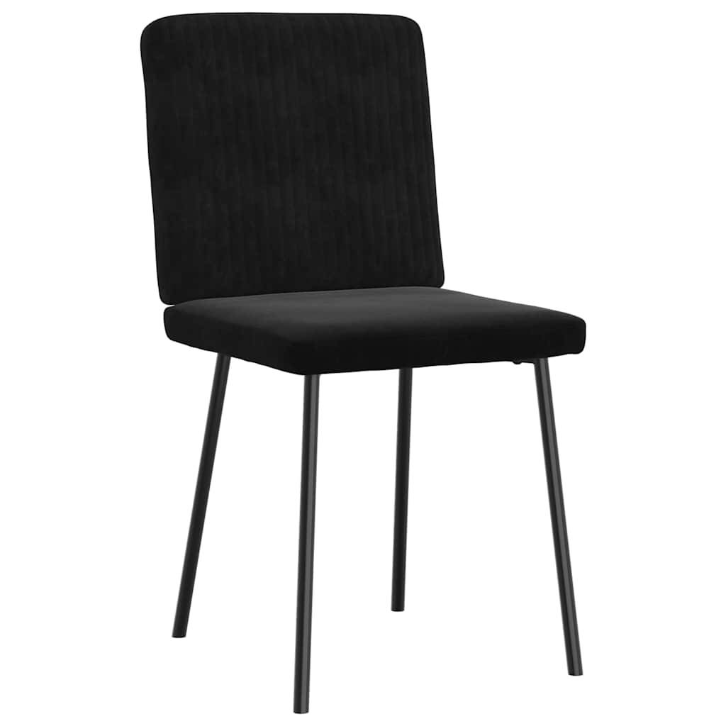 vidaXL Esszimmerstühle 6 Stk. Schwarz Samt
