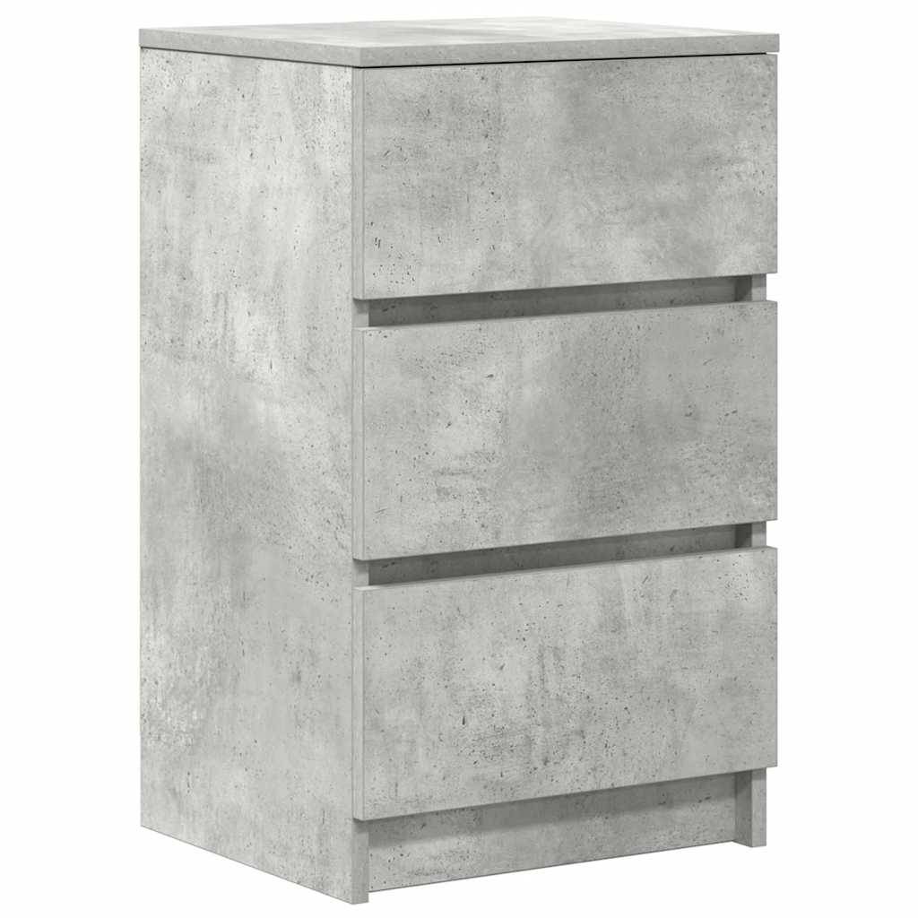 vidaXL Nachttisch mit 3 Schubladen Betongrau 39x35x65 cm
