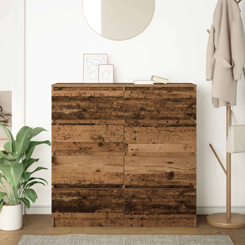 vidaXL Sideboard Altholz-Optik 100x35x99 cm Holzwerkstoff