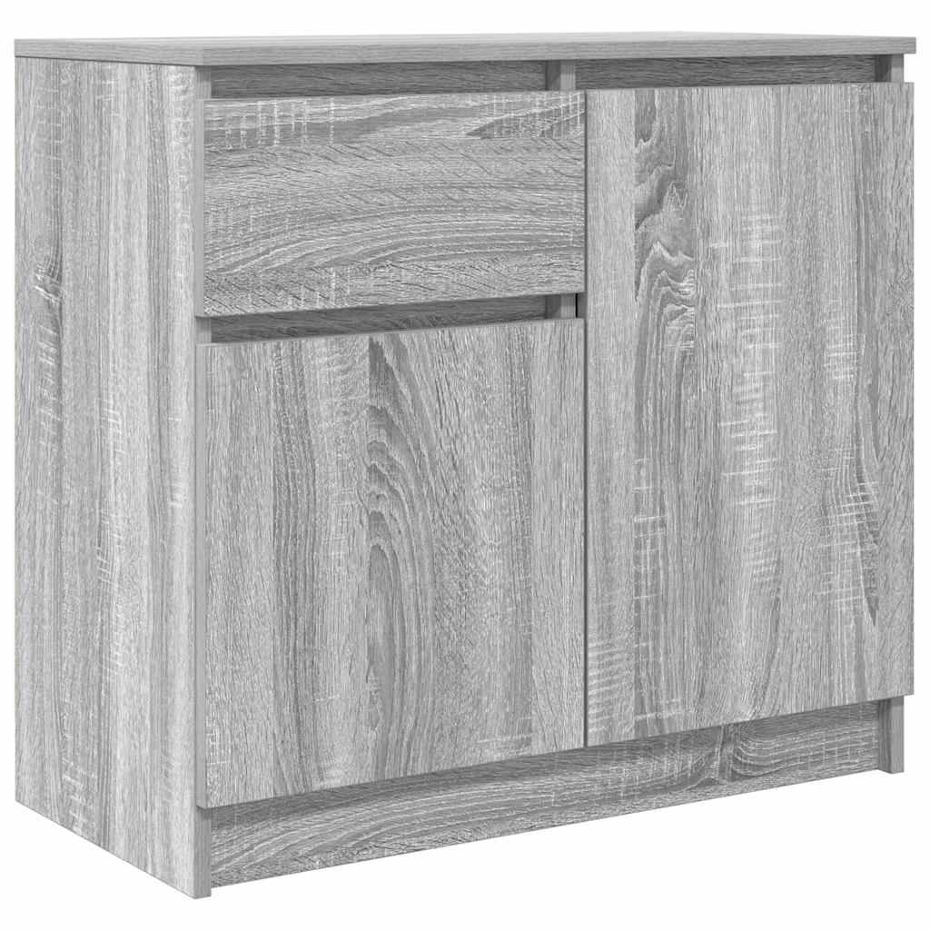 vidaXL Sideboard mit Schublade Grau Sonoma 71x35x65 cm Holzwerkstoff