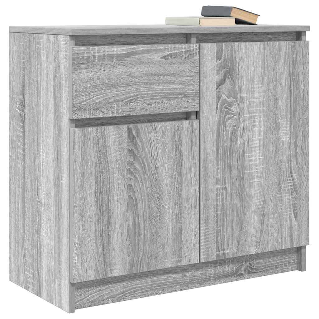 vidaXL Sideboard mit Schublade Grau Sonoma 71x35x65 cm Holzwerkstoff