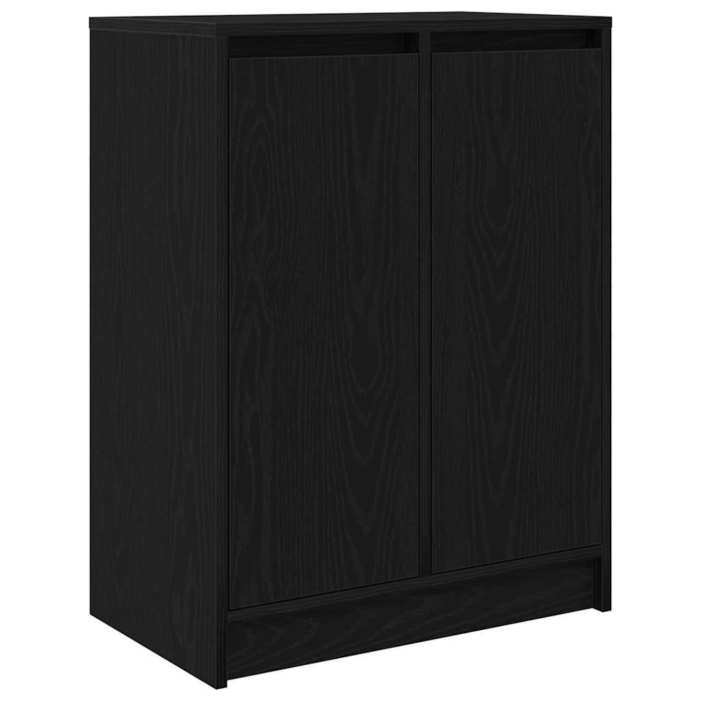 vidaXL Sideboard Schwarz Eichen-Optik 57x34x76 cm Holzwerkstoff