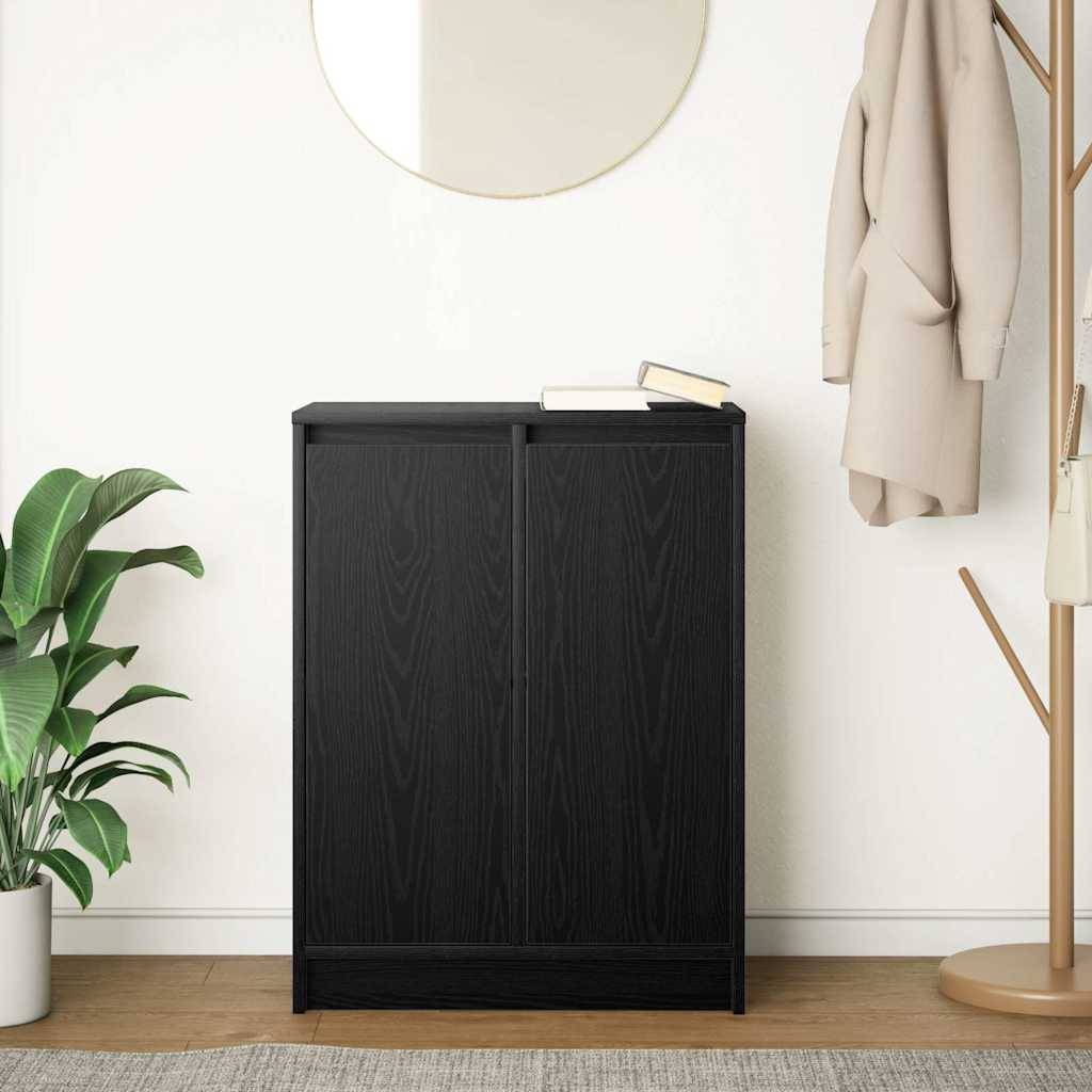 vidaXL Sideboard Schwarz Eichen-Optik 57x34x76 cm Holzwerkstoff