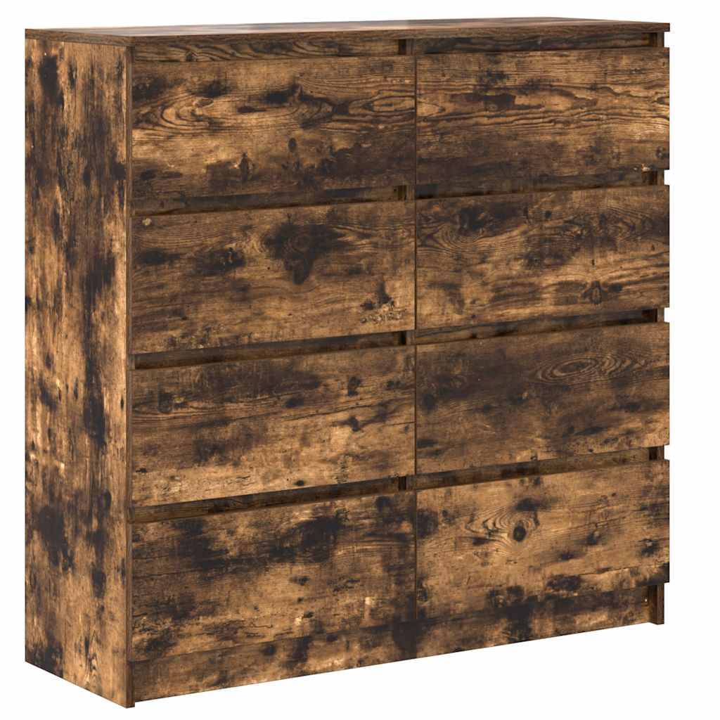 vidaXL Sideboard Räuchereiche 100x35x99 cm Holzwerkstoff