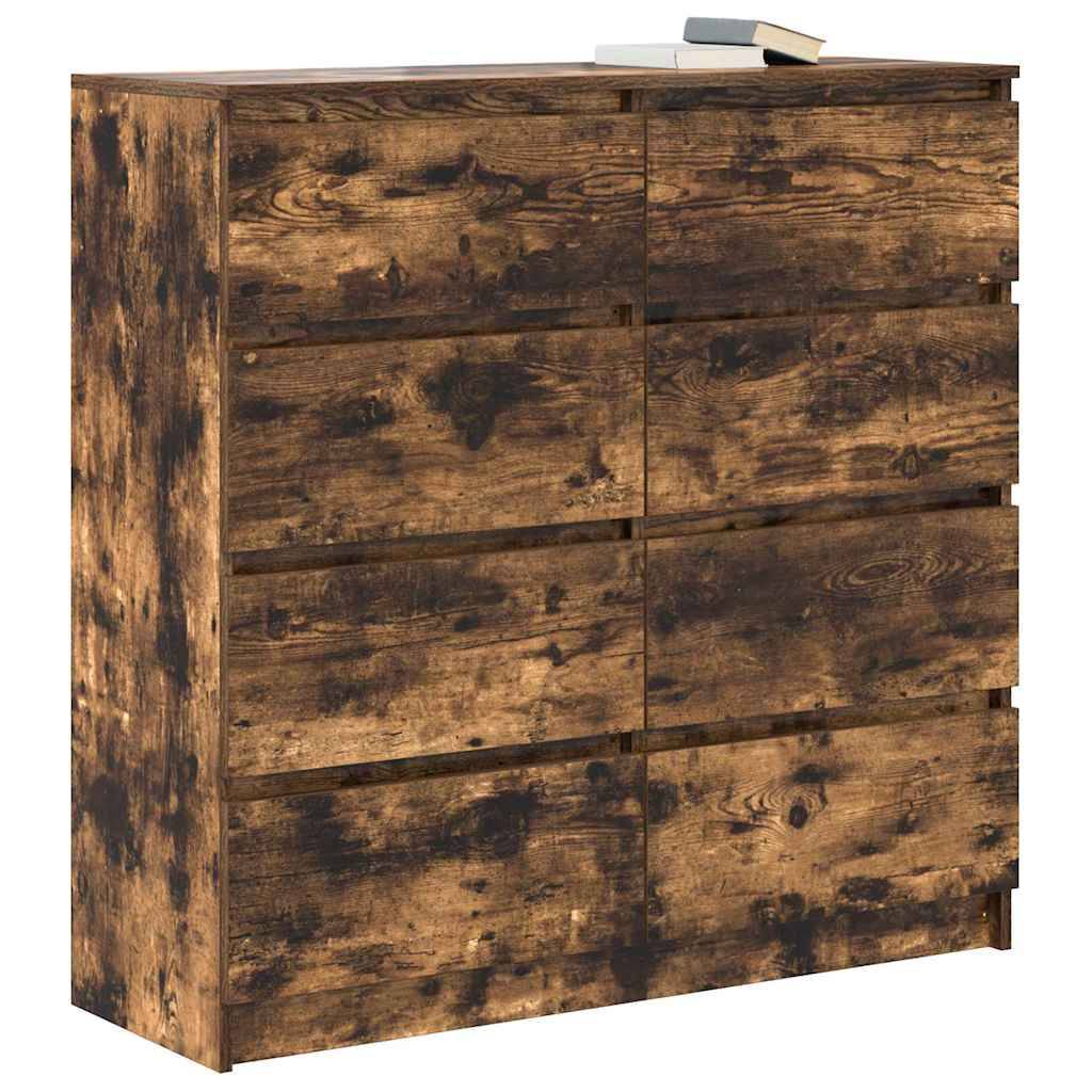 vidaXL Sideboard Räuchereiche 100x35x99 cm Holzwerkstoff