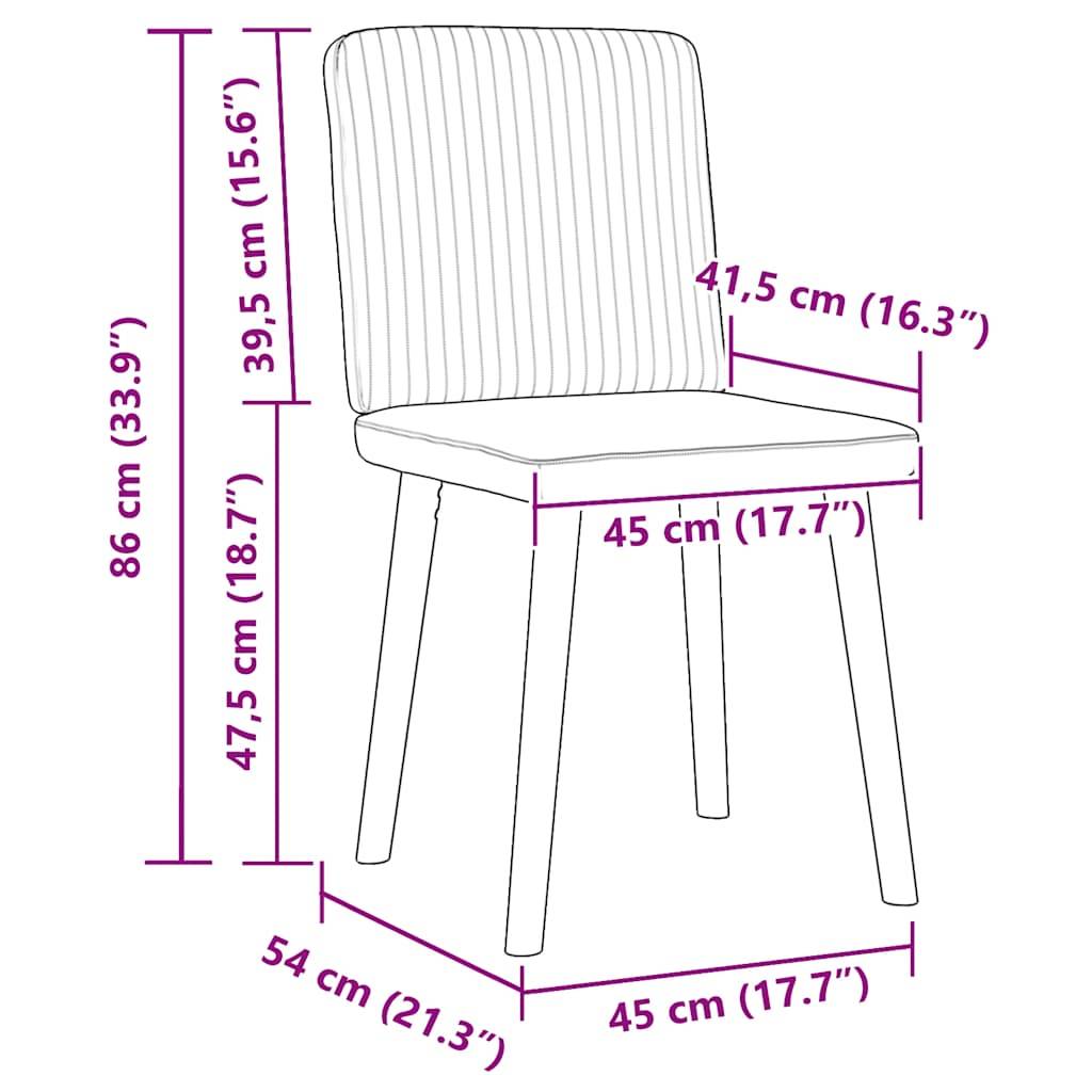 vidaXL Esszimmerstühle 2 Stk. Dunkelgrau Stoff