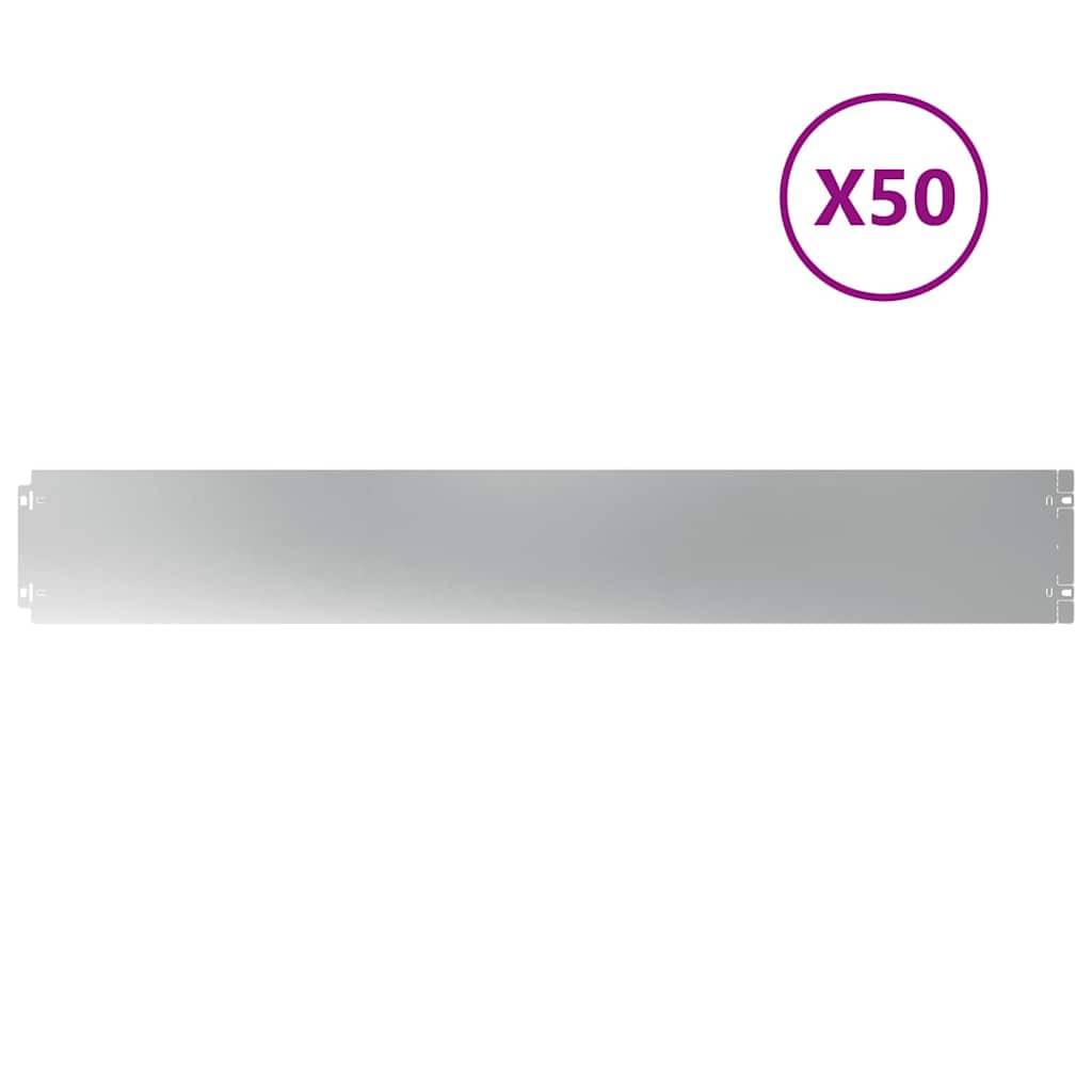 vidaXL Rasenkanten 50 Stk. 15x103 cm Verzinkter Stahl