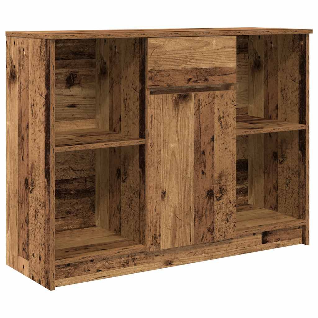 vidaXL Sideboard mit Schublade Altholz-Optik 101x35x76cm Holzwerkstoff
