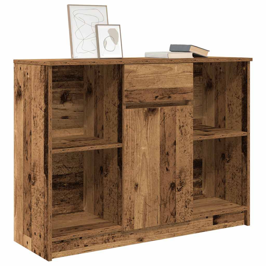 vidaXL Sideboard mit Schublade Altholz-Optik 101x35x76cm Holzwerkstoff