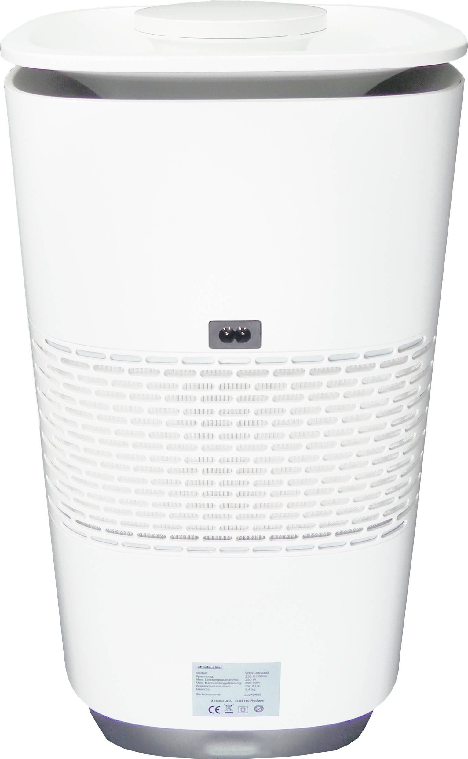 WDH Luftbefeuchter & Luftreiniger WDH-SE2303 - 65m² - Verdunstung kühler/warmer Feuchtigkeitsabgabe - H13 HEPA-Filter