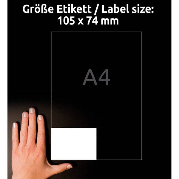 Etikett Versand 10 x 74mm ILK weiß 300 Blatt 2400 Stück