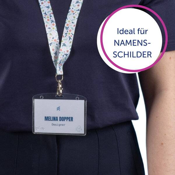 Lanyards rPET blau 440x20mm 10 Stück