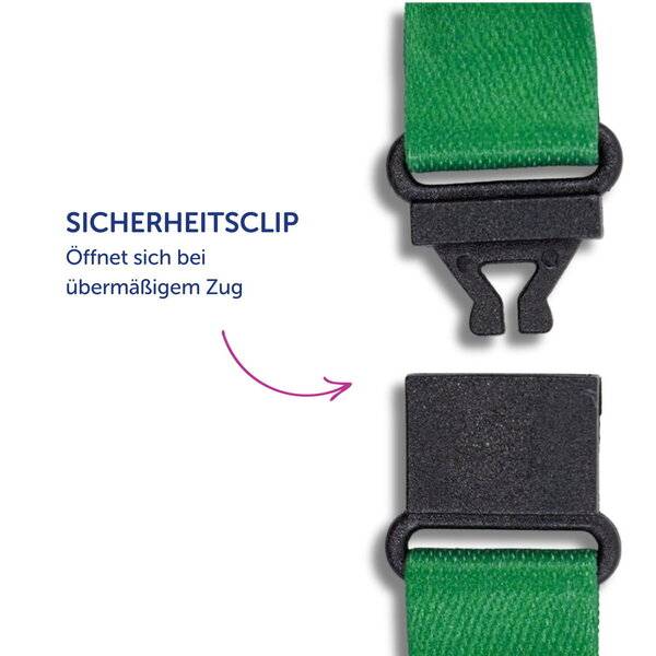 Lanyards rPET grün 440x15mm 10 Stück