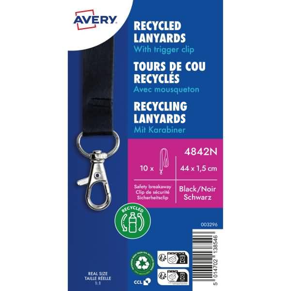 Lanyard 4842N 15x440mm schwarz 10 Stück