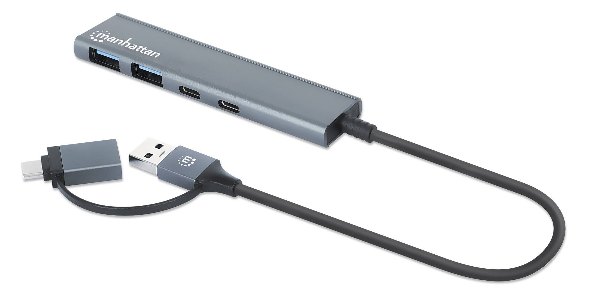 MANHATTAN 4-Port USB A/C Hub 2x USB-A 2x USB-C Ports