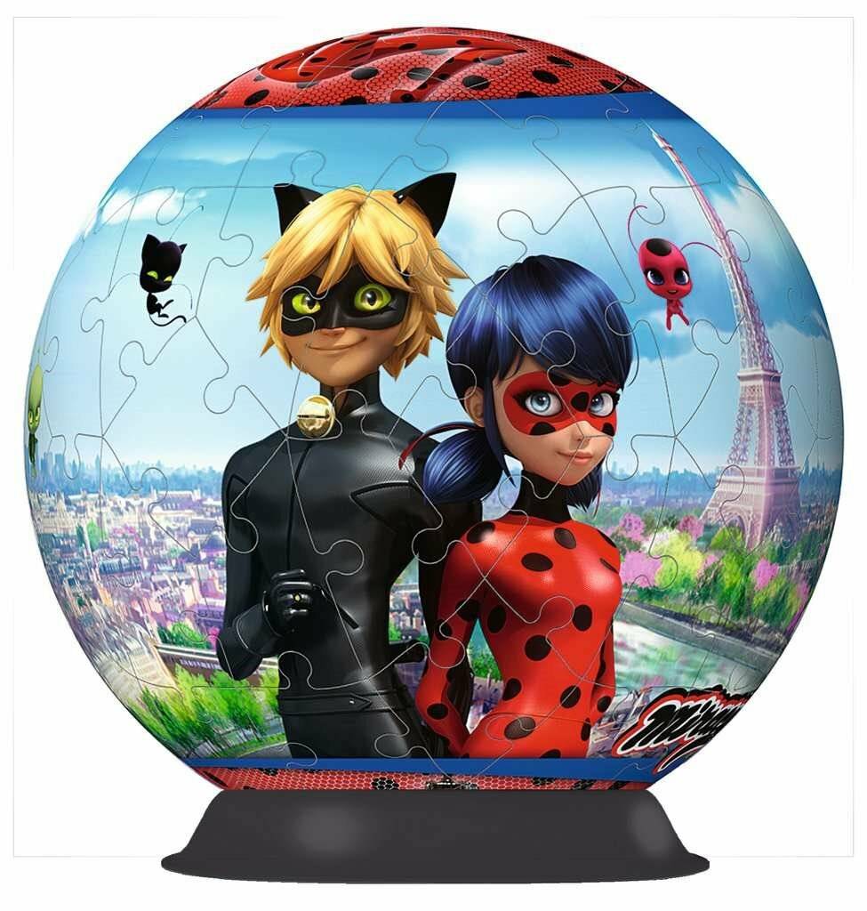 RAVENSBURGER Puzzleball Magic Marienkäfer und schwarze Katze 72 Teile