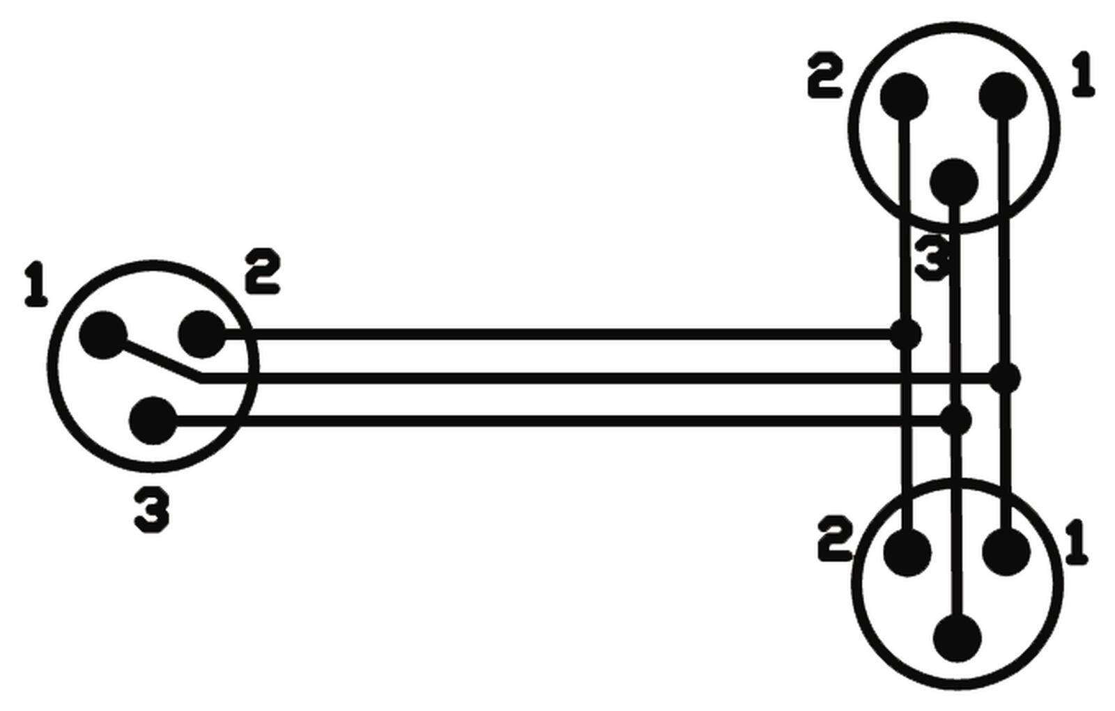 OMNITRONIC Adapterkabel XLR(M)/2xXLR(F) 0,5m sw