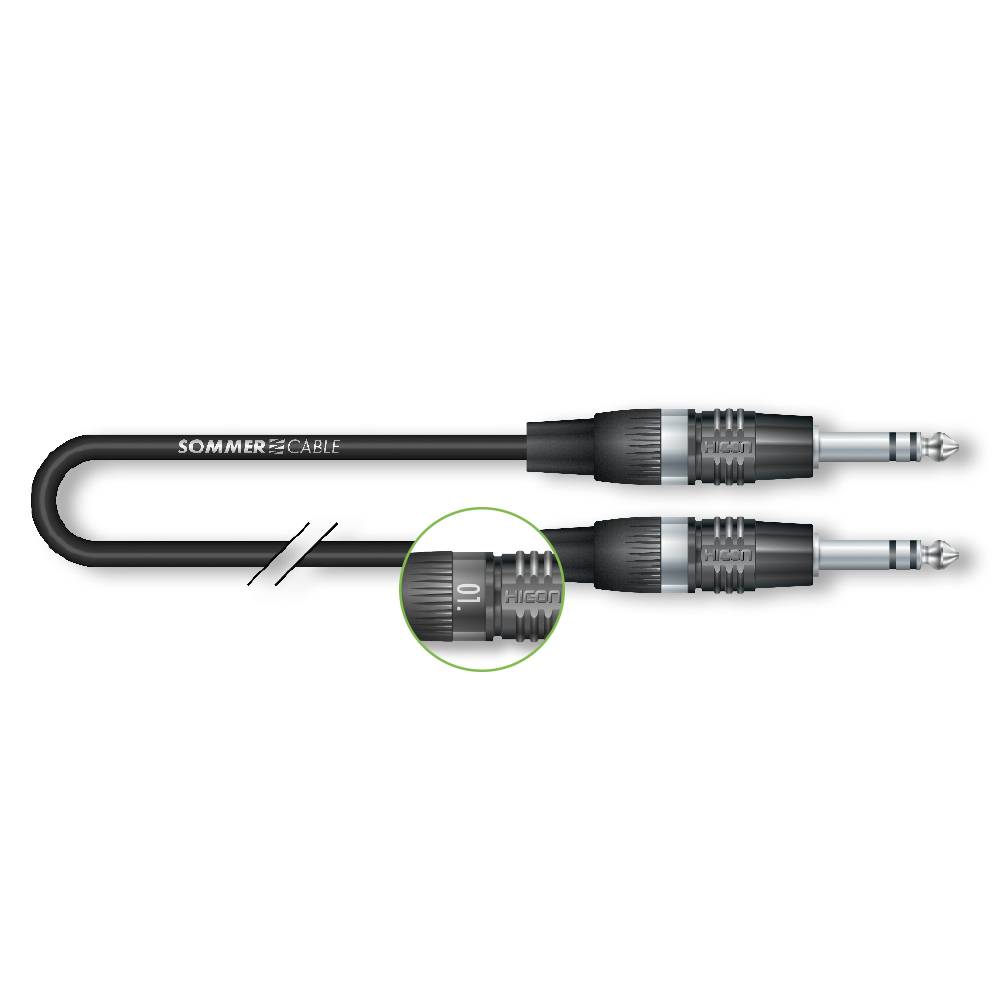 Patch- / Insertkabel SC-Micro-Stage, 2 x 0,14 mm² | Klinke / Klinke, HICON