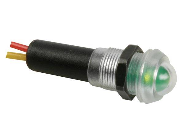 WASSERDICHTE LED-SIGNALLEUCHTE 12 V GRÜN - SCHWARZES GEHÄUSE