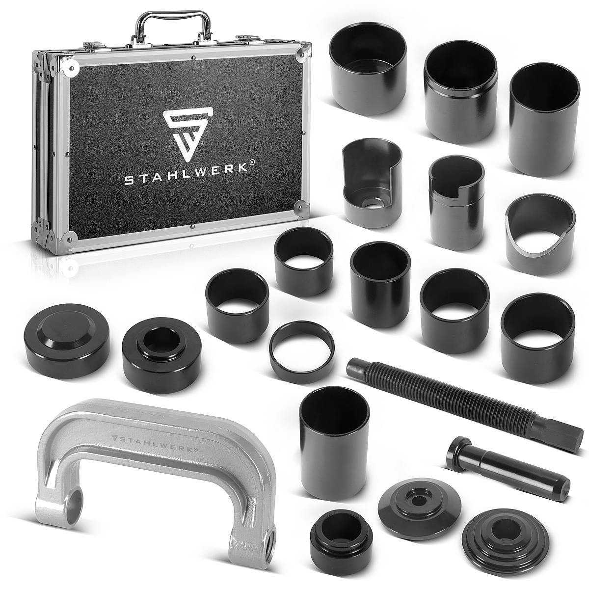 STAHLWERK Traggelenk Abzieher Kugelgelenk Ausdrücker Werkzeug Satz 21-teilig