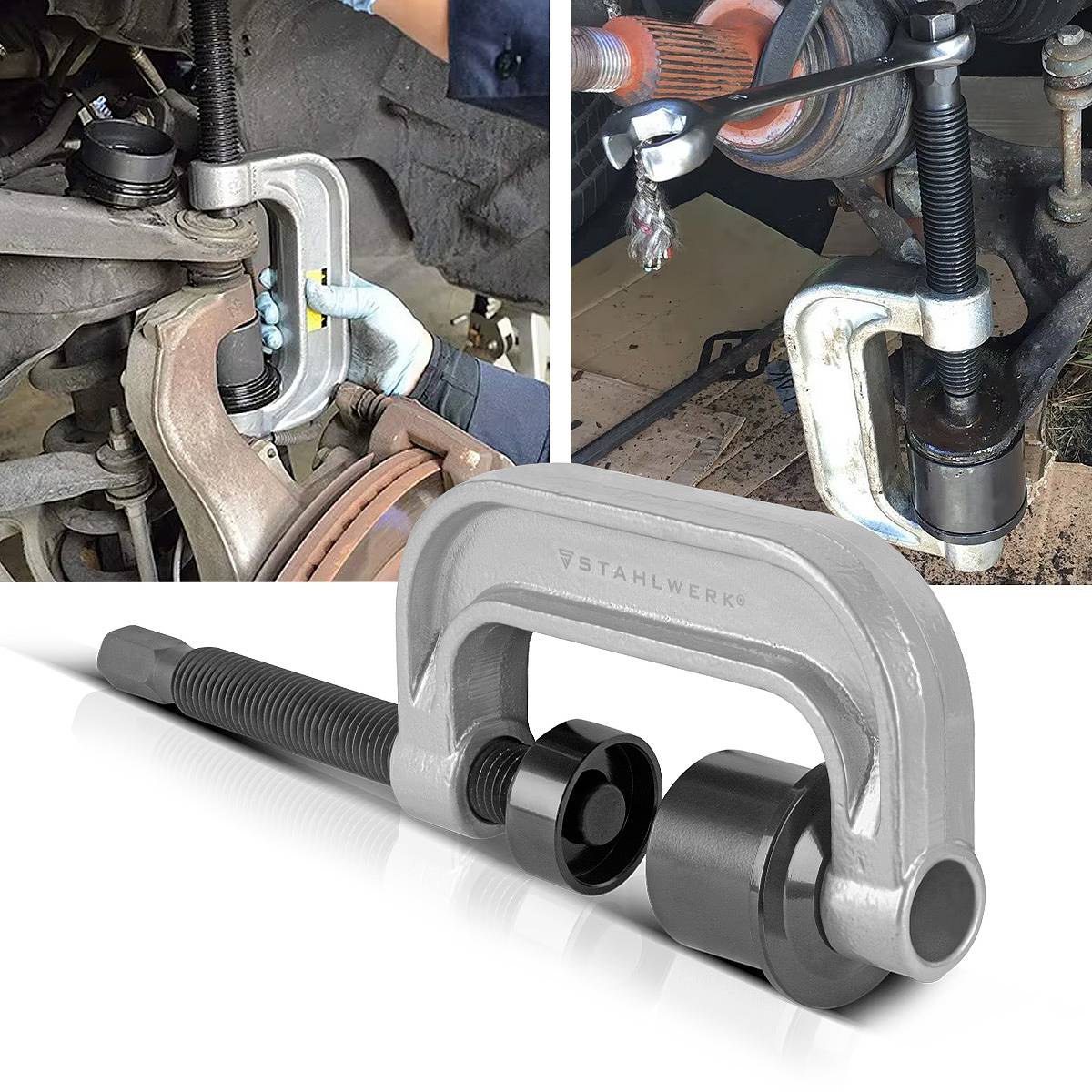 STAHLWERK Traggelenk Abzieher Kugelgelenk Ausdrücker Werkzeug Satz 21-teilig