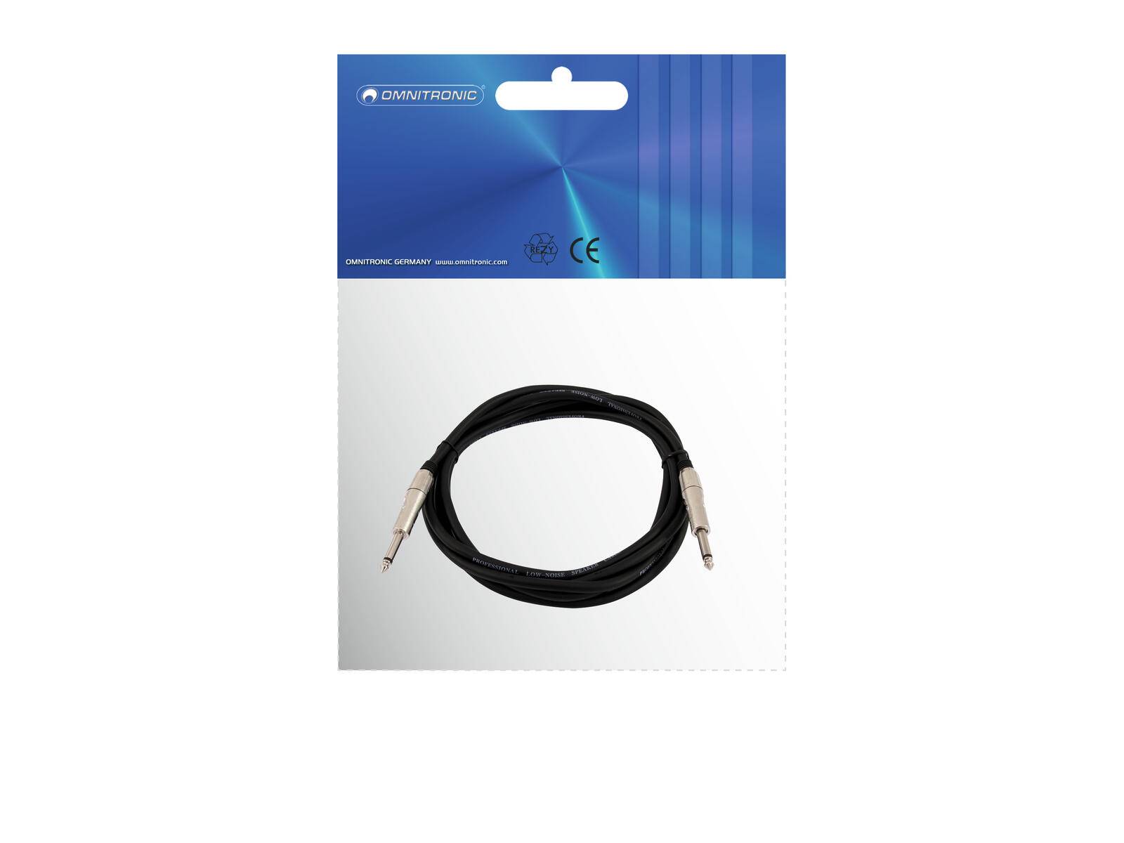 OMNITRONIC Lautsprecherkabel Klinke 2x1,5 1,5m sw