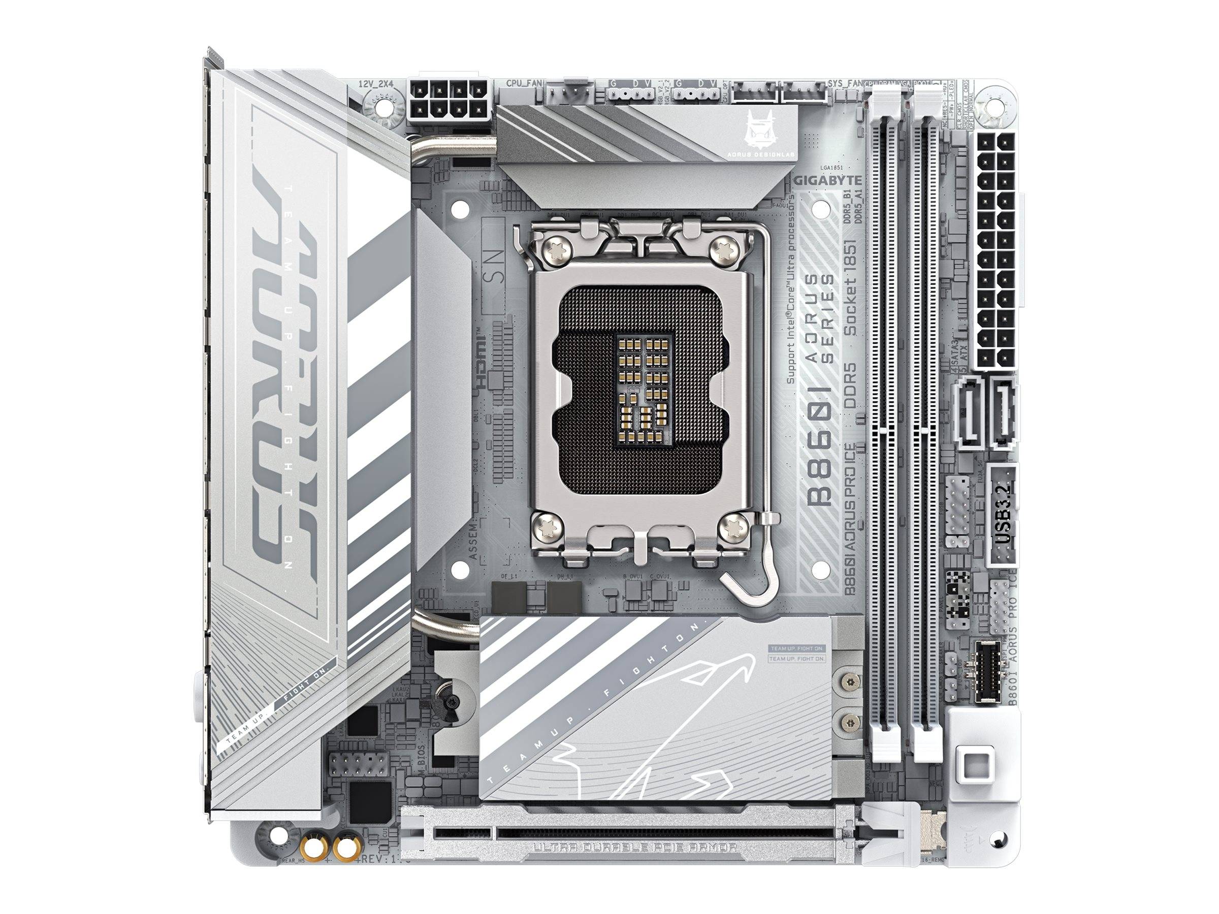 GIGABYTE - AORUS B860I PRO ICE - Motherboard - Mini-ITX - LGA1851-Sockel - B860 Chipsatz - USB4, USB-C 3.2 Gen2, USB 3.2