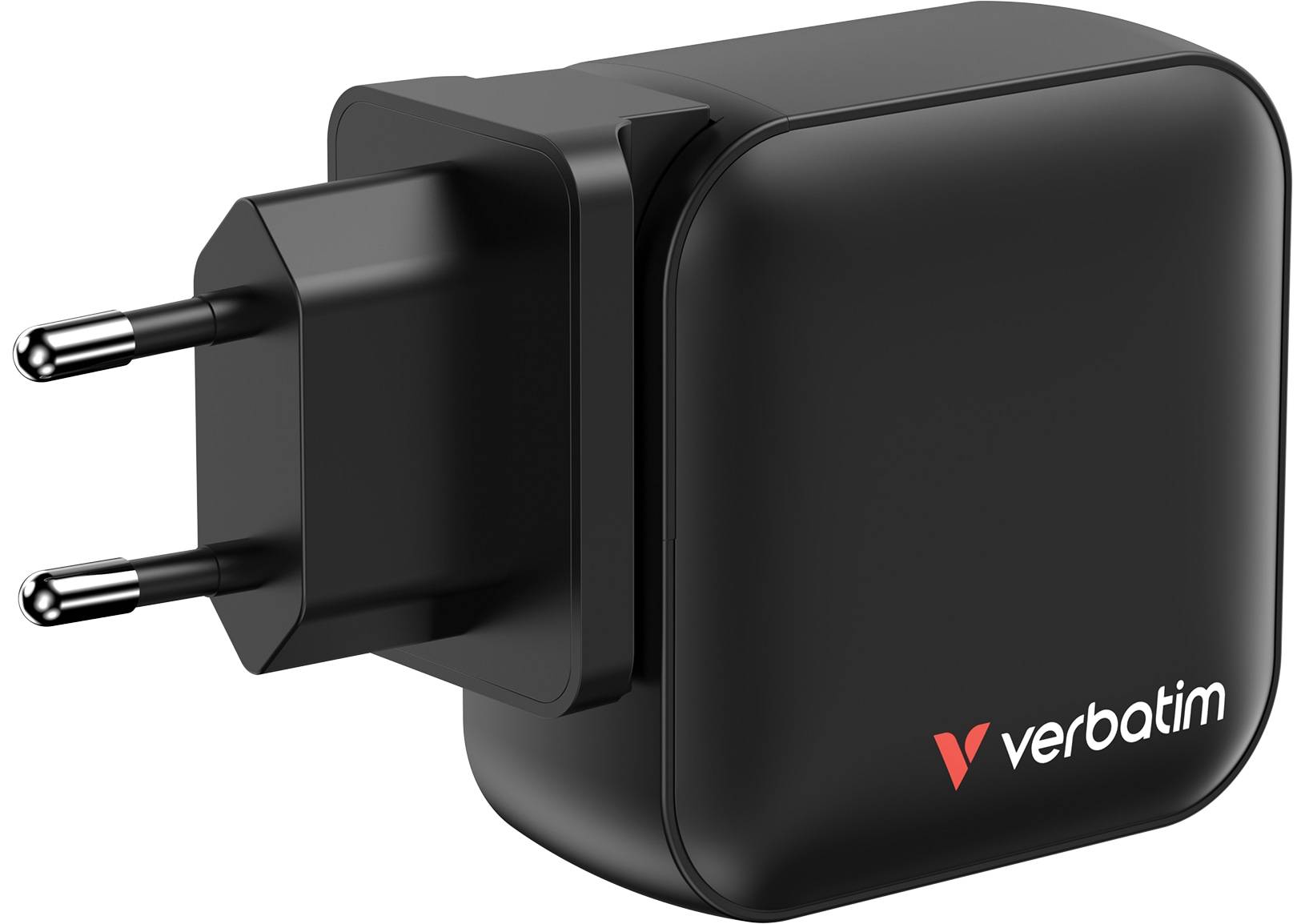 VERBATIM Ladeadapter, Mini GaN, 100W, schwarz, 1x USB-A QC, 3x USB-C PD, Retail