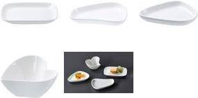 Ritzenhoff & Breker Dipschale GUSTO dreieckig, weiß aus Porzellan, spülmaschinenfest,