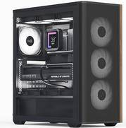 AeroCool Geh Midi D501A-G-BK-V2 (B/Wood/ATX) (ACCM-MA01043.11)