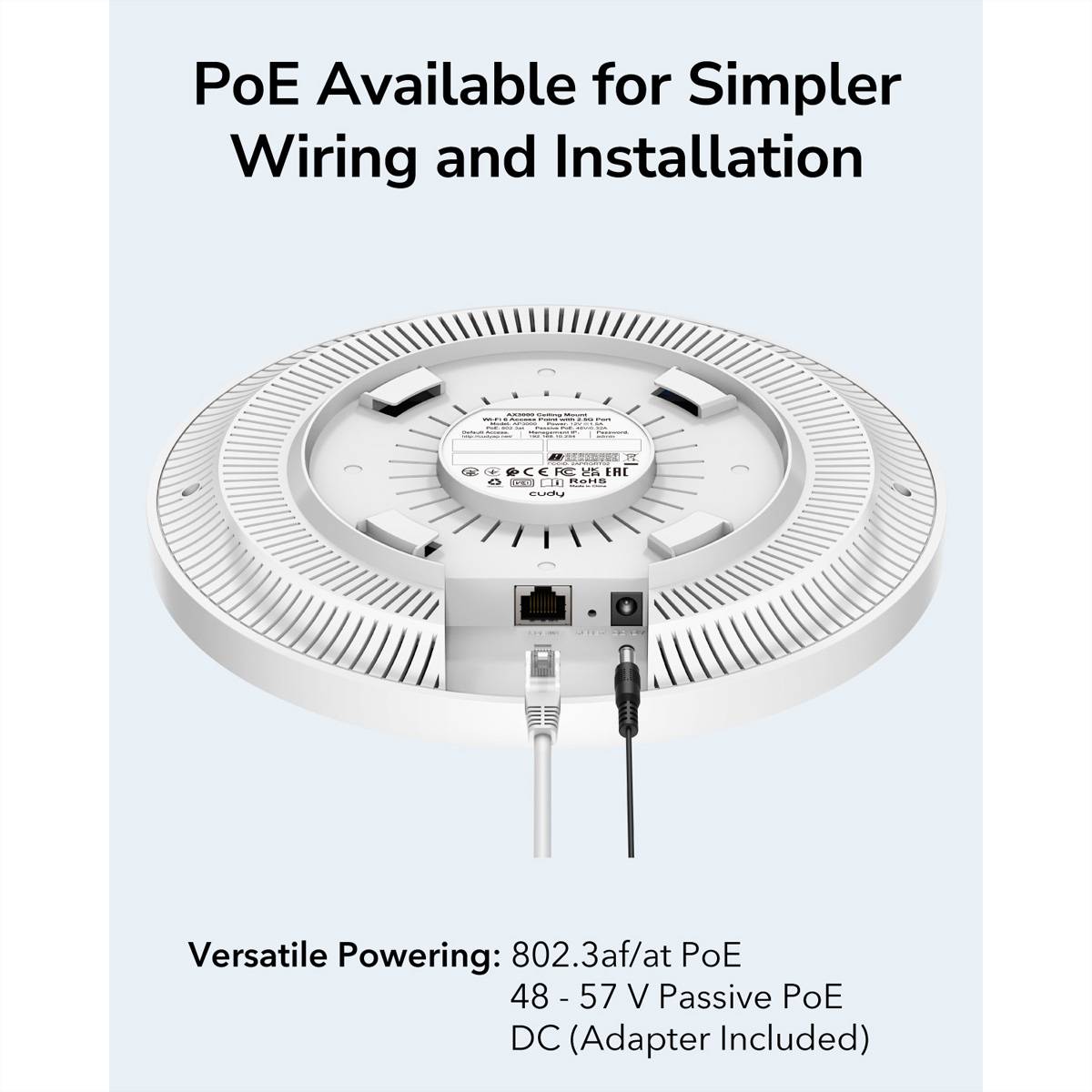 CUDY AP3000 AX3000 Wi-Fi 6 Access Point 2,5G