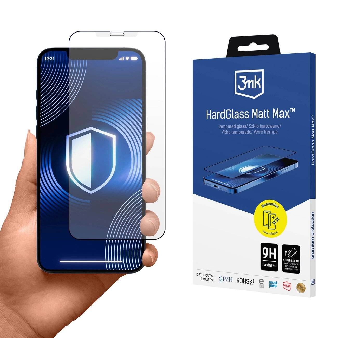 3mk HardGlass Matt Max gehärtetes Glas iPhone XS / 11 Pro