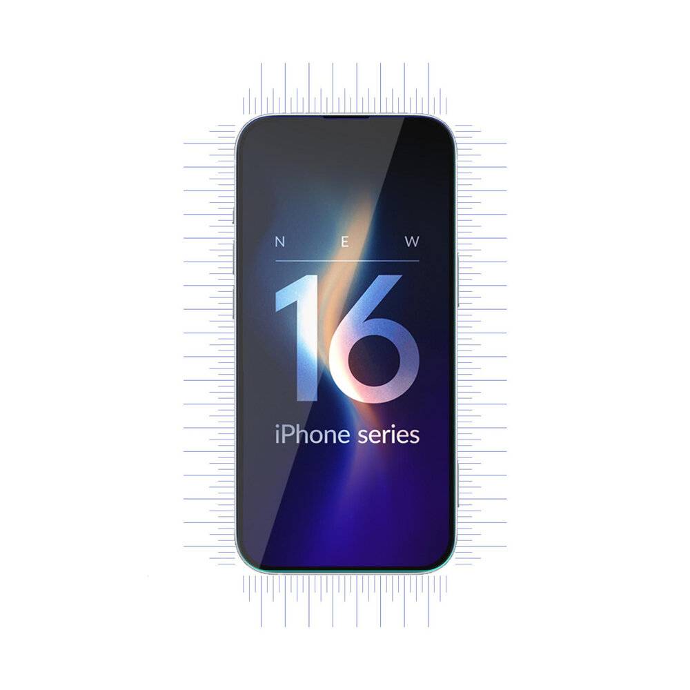 Ein Smartphone-Display, das den Text „NEUE 16 iPhone-Serie