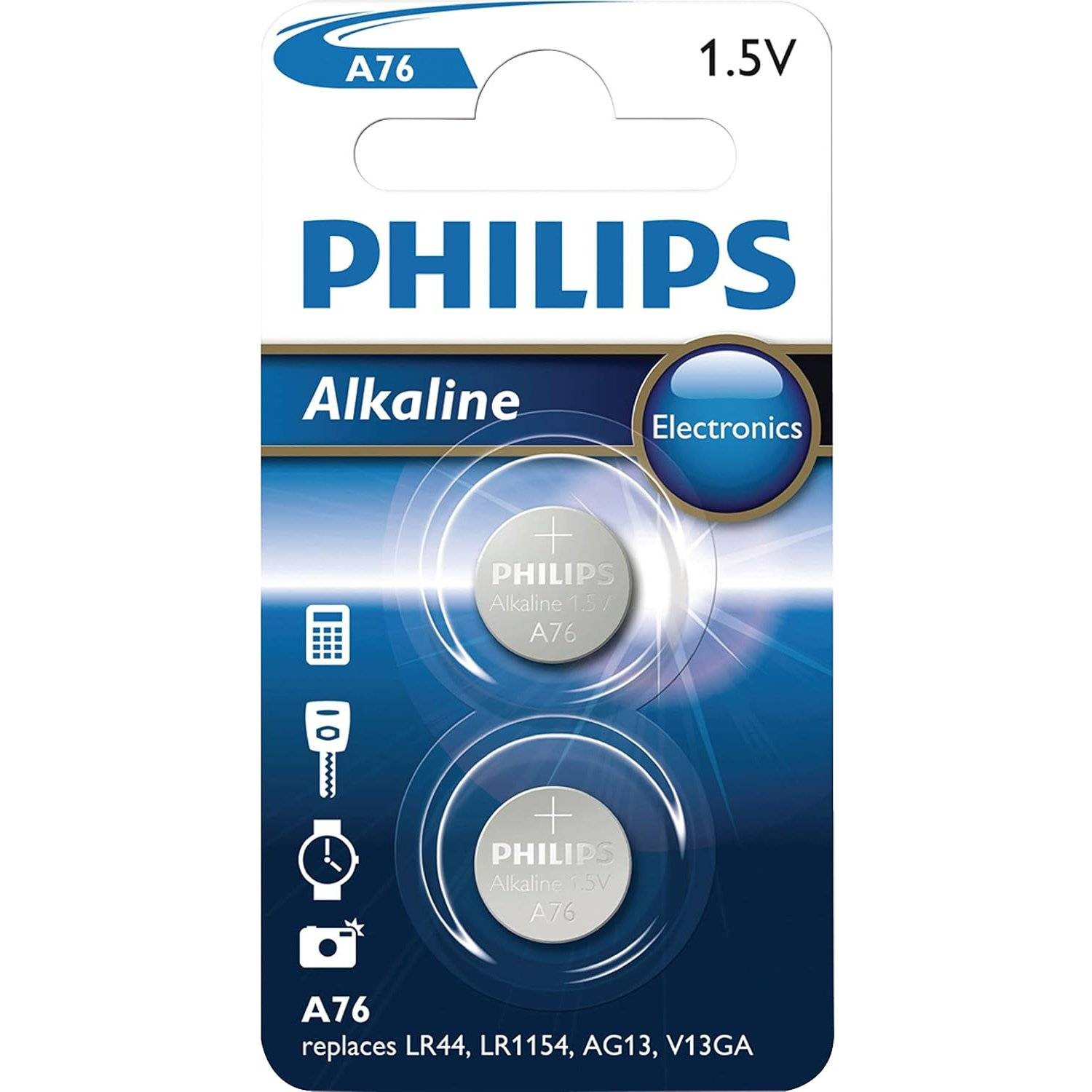 Philips LR44 Knopfzelle 1,5V 2er Pack