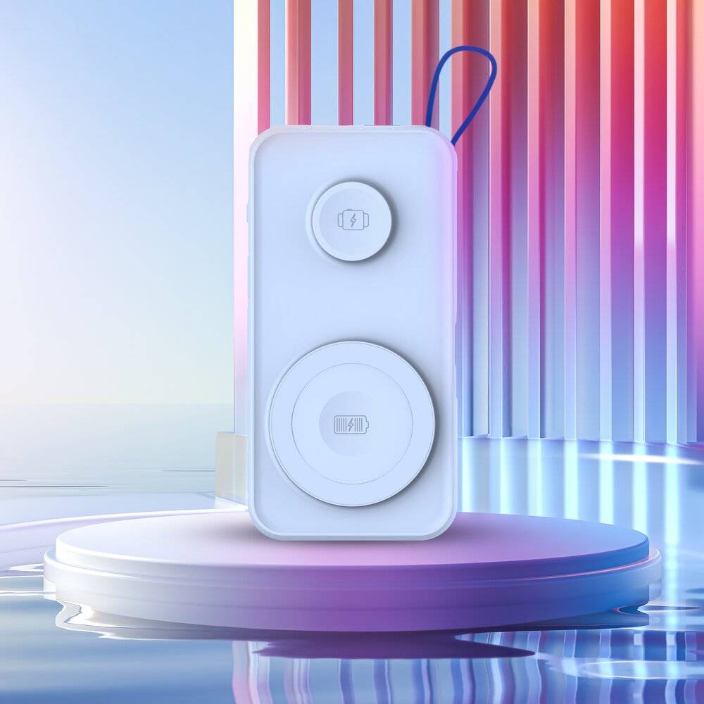 Powerbank 3mk PastelUp 10.000 mAh 22,5 W USB 1A1C – blau