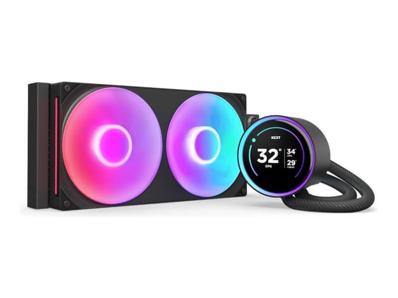 NZXT Kraken Elite 280 RGB - Prozessor-Flüssigkeitskühlsystem - mit LCD-Display - (für: LGA1851, LGA1700, LGA1200, LGA115
