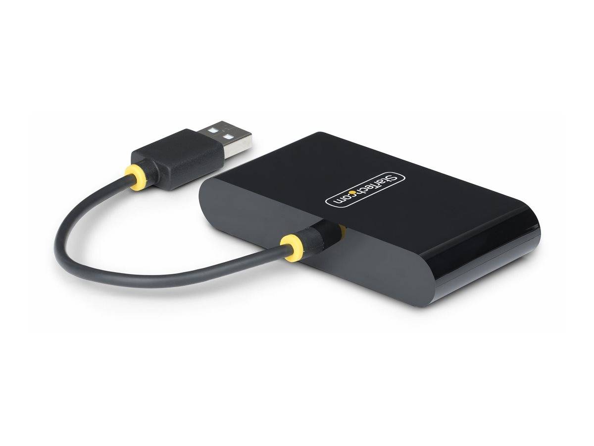 StarTech.com 4-Port USB 2.0 Hub, USB Bus Powered, Small Travel Mini USB Hub, USB 2.0 Splitter, Multi-Port Portable USB Hub, 480Mbps, Overcurrent