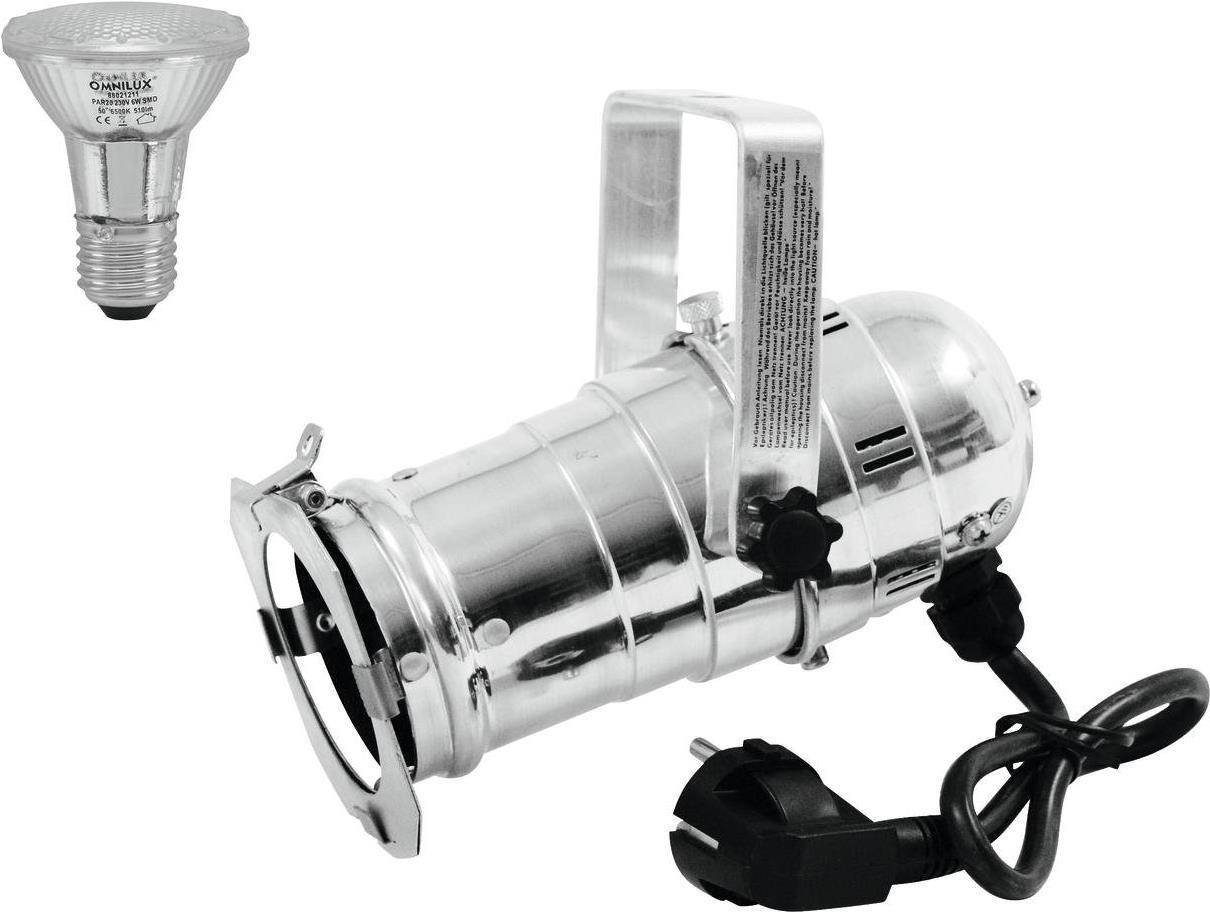 EUROLITE Set PAR-20 Spot sil + PAR-20 230V SMD 6W E-27 LED 6500K (20000302)