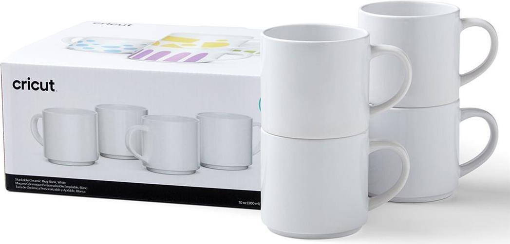 Cricut 2009392 Tasse 300 ml Weiß 4 St