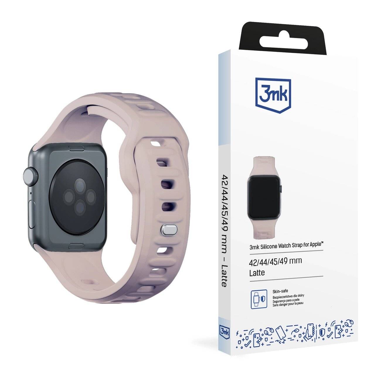 3mk Silikon- Watch Apple 42 / 44 45 49 mm – Beige