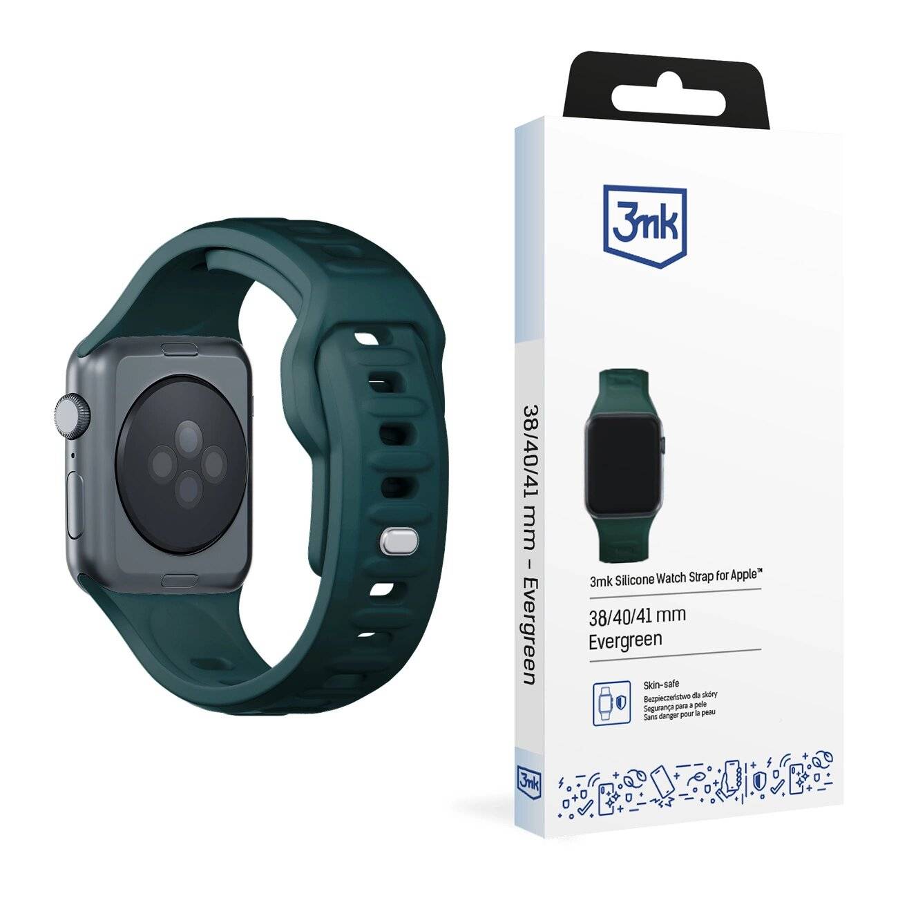 3mk Silikon- Watch Apple 42 / 44 45 49 mm – Grün
