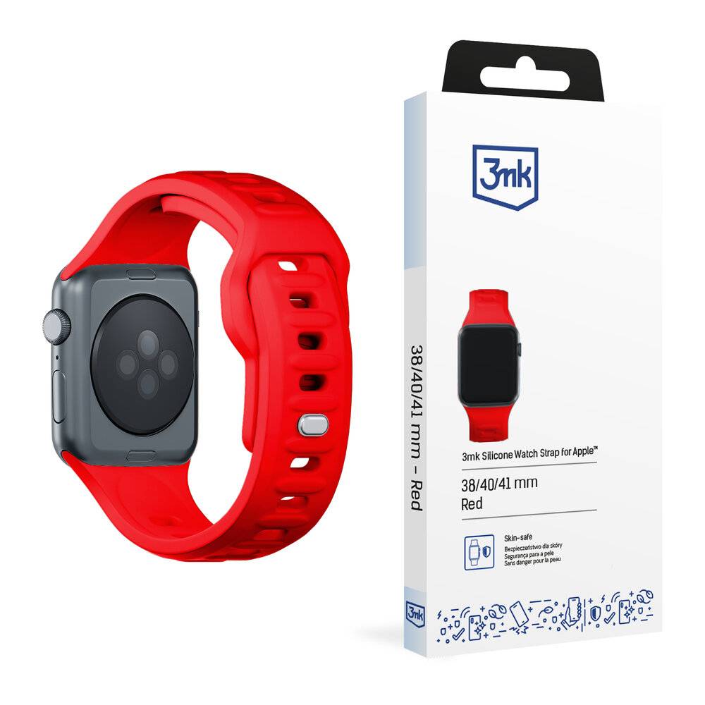 3mk Silikon- Watch Apple 38 / 40 41 mm – Rot