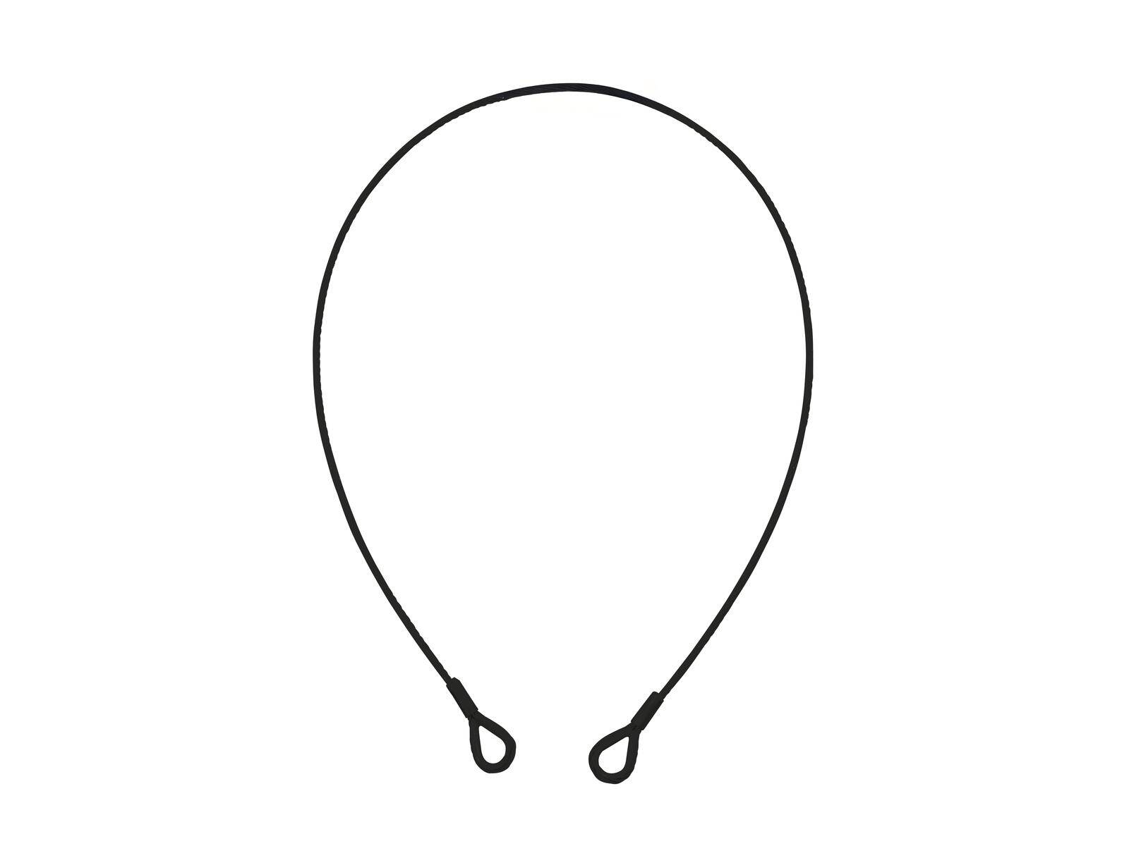 EUROLITE Stahlseil 1000x4mm schwarz mit Kausche