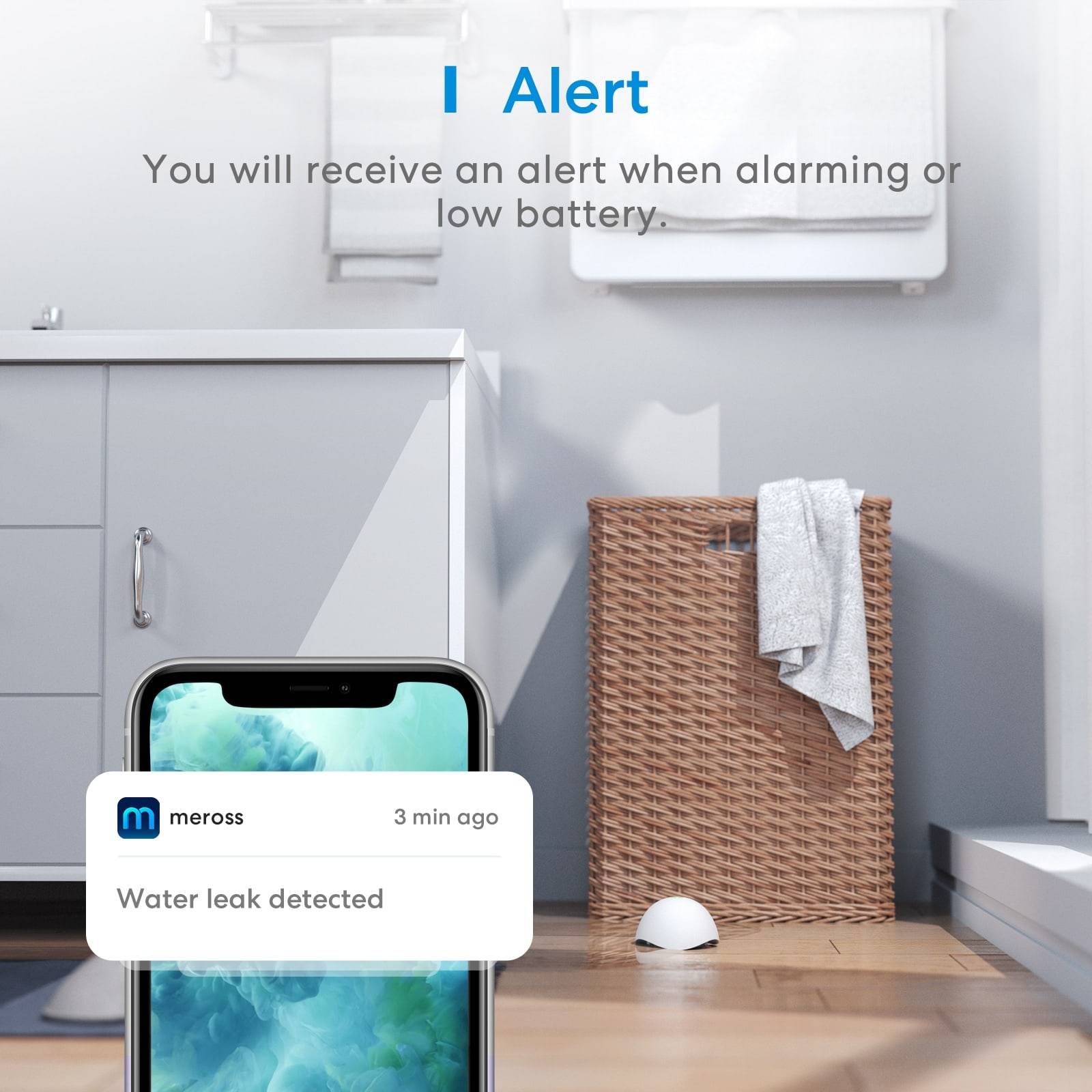 MEROSS Smart Wassermelder Starter Kit MS400HHK-EU, inkl. Hub
