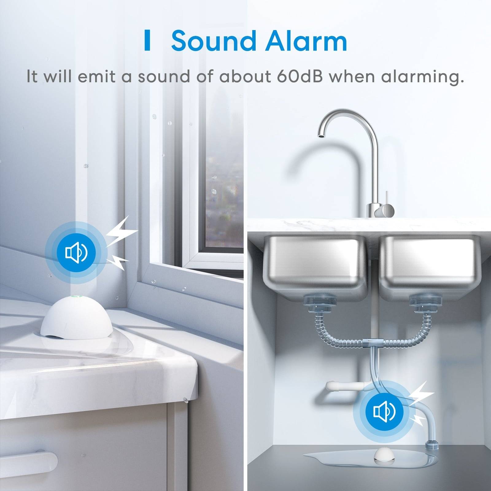 MEROSS Smart Wassermelder Starter Kit MS400HHK-EU, inkl. Hub