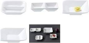 Ritzenhoff & Breker Dipschale GUSTO CABARET 90 mm, weiß aus Porzellan, spülmaschinenfest, zweigeteilt,