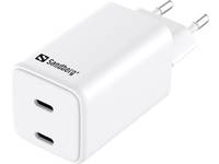 SANDBERG Netzteil - 65 Watt - 3.25 A - 2 Ausgabeanschlussstellen (24 pin USB-C)