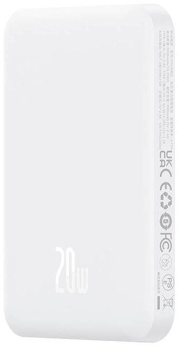 Baseus Magnetic Powerbank, MagSafe, USB-C, 5.000mAh, 20W, weiß