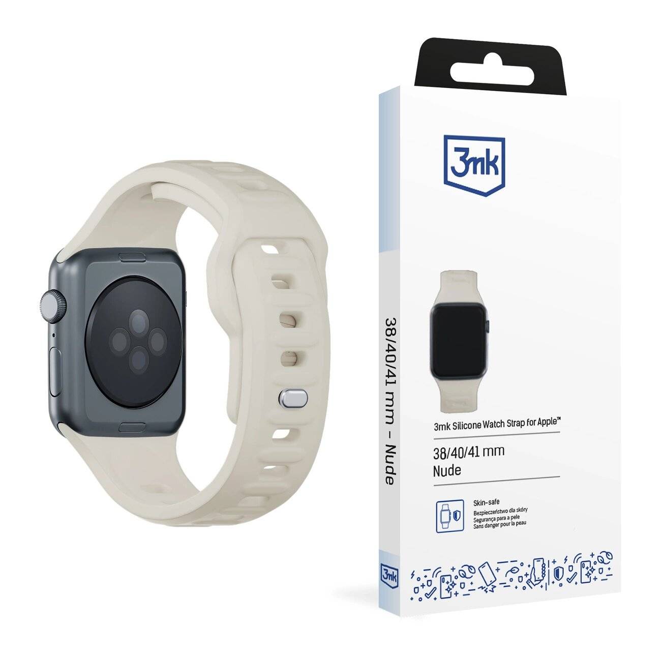 3mk Silikon- Watch Apple 38/40/41 mm – Weiß